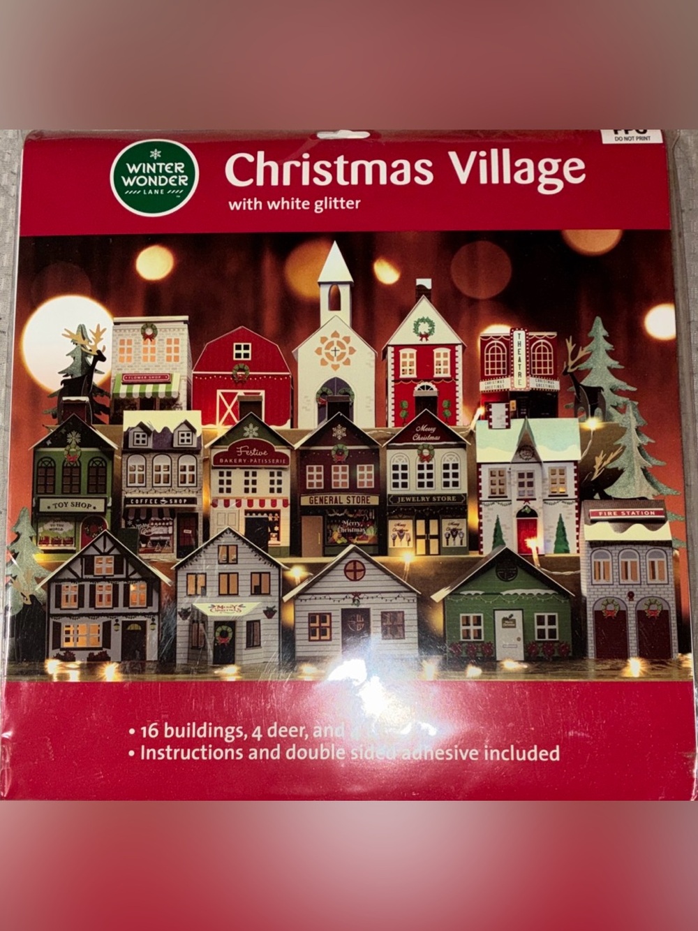 Winter Wonder Lane Christmas Village With White Glitter Big Lots